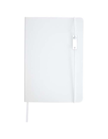 Set con blocco note formato A5 con copertina rigida e penna roller Legato Elegance