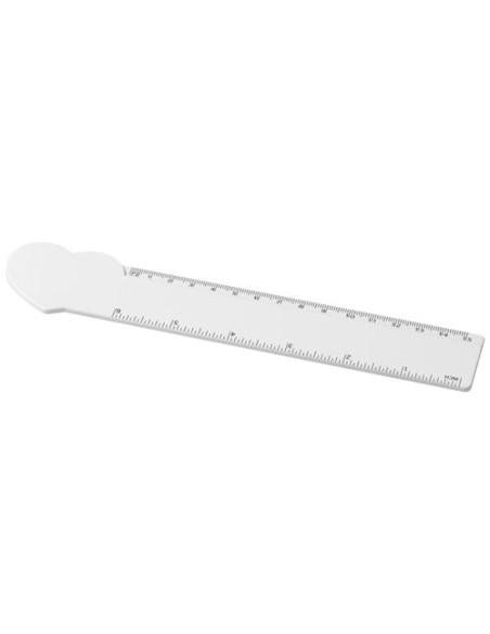 Righello da 15 cm in plastica riciclata a forma di cuore Tait