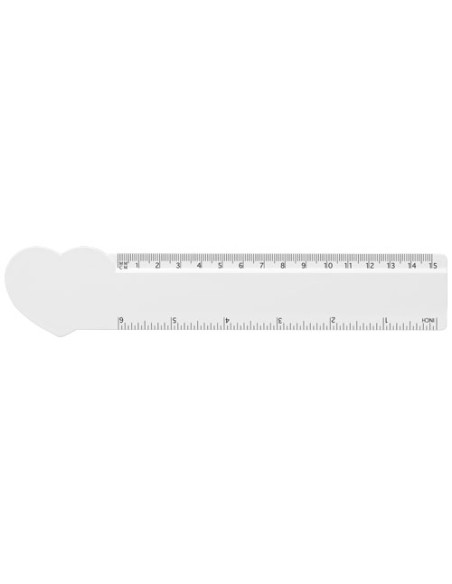 Righello da 15 cm in plastica riciclata a forma di cuore Tait