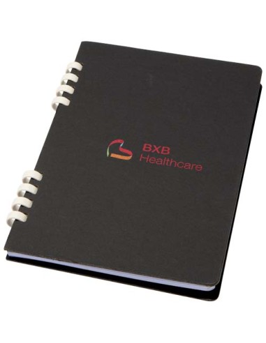 Blocco note a spirale formato A5 con copertina rigida in materiale riciclato certificato RCS Fil