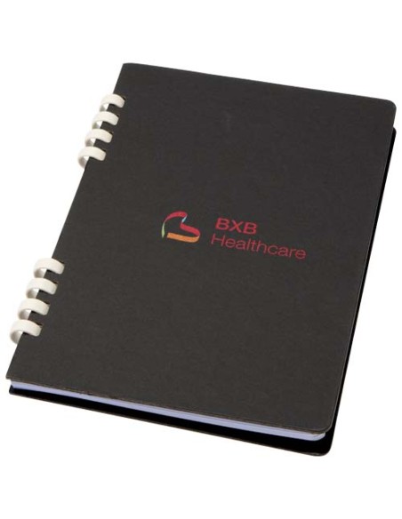 Blocco note a spirale formato A5 con copertina rigida in materiale riciclato certificato RCS Fil