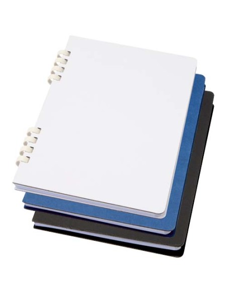 Blocco note a spirale formato A5 con copertina rigida in materiale riciclato certificato RCS Fil