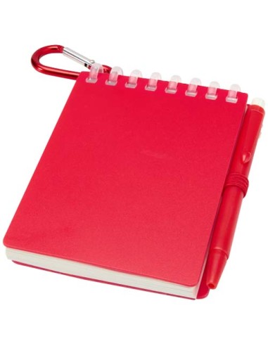 Set blocco note con copertina morbida in materiale riciclato e penna a sfera (inchiostro blu) per attività all'aperto Lig Mini