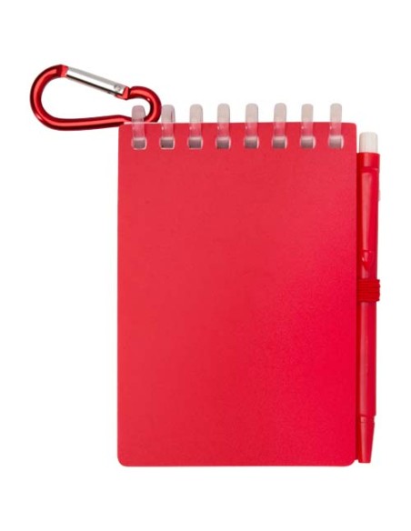 Set blocco note con copertina morbida in materiale riciclato e penna a sfera (inchiostro blu) per attività all'aperto Lig Min