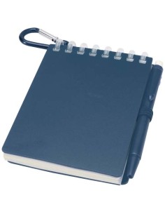 Set blocco note con copertina morbida in materiale riciclato e penna a sfera (inchiostro blu) per attività all'aperto Lig Mini