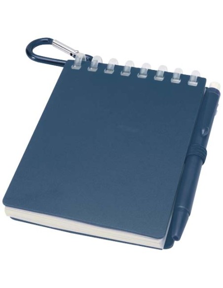 Set blocco note con copertina morbida in materiale riciclato e penna a sfera (inchiostro blu) per attività all'aperto Lig Min