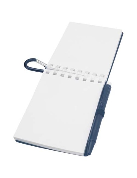 Set blocco note con copertina morbida in materiale riciclato e penna a sfera (inchiostro blu) per attività all'aperto Lig Min