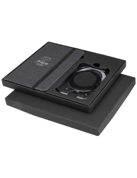 Set regalo con blocco note formato A6 con copertina rigida e portafoglio MagSafe Kern 