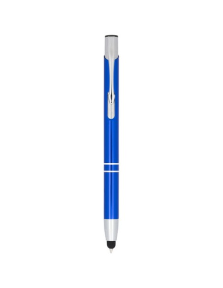 Penna a sfera metallica con stylus Moneta (inchiostro blu)