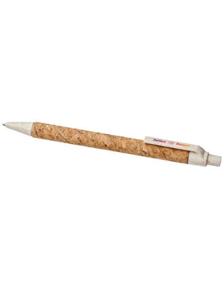 Penna a sfera in sughero e paglia di grano Midar (inchiostro nero)