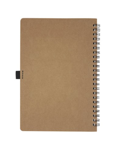 Quaderno Cobble formato A5 con rilegatura a spirale in cartone riciclato e carta di pietra