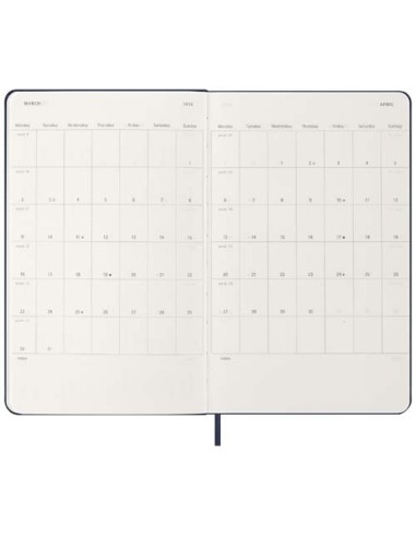 Agenda giornaliera 12 mesi con copertina rigida Moleskine