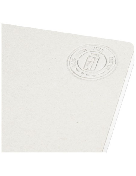 Blocco note senza dorso Dairy Dream in formato A5 realizzato con cartoni del latte riciclati