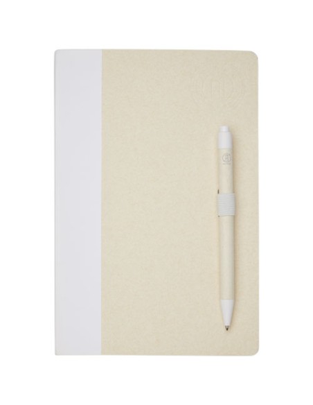 Set blocco note formato A5 e penna a sfera Dairy Dream realizzati con cartoni del latte riciclati