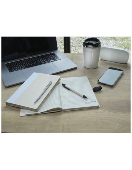 Set blocco note formato A5 e penna a sfera Dairy Dream realizzati con cartoni del latte riciclati