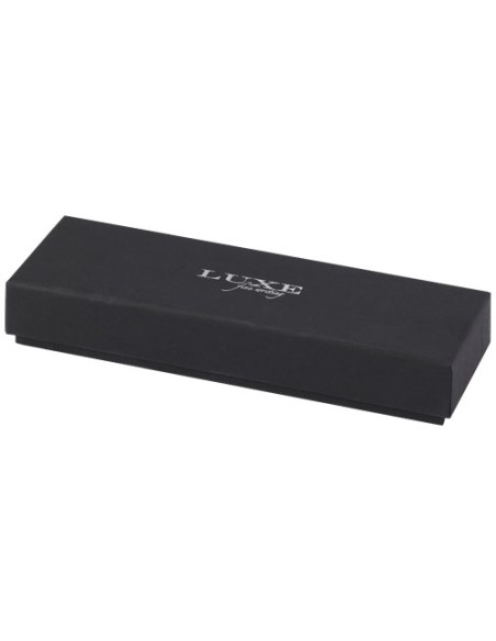 Set regalo con penna a sfera e penna roller in alluminio riciclato Lucetto (inchiostro nero)