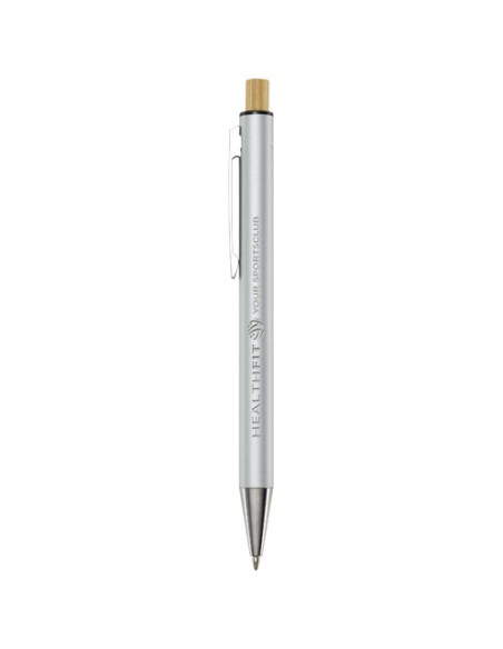 Penna a sfera in alluminio riciclato Cyrus (inchiostro blu)