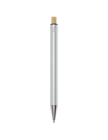 Penna a sfera in alluminio riciclato Cyrus (inchiostro blu)