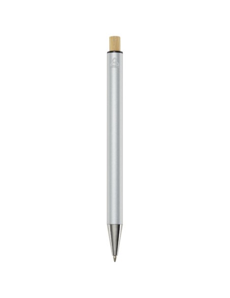 Penna a sfera in alluminio riciclato Cyrus (inchiostro blu)