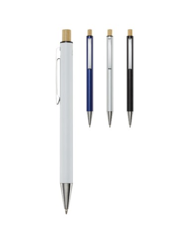 Penna a sfera in alluminio riciclato Cyrus (inchiostro blu)