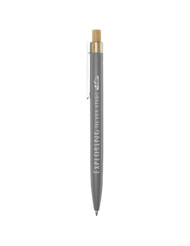 Penna a sfera in alluminio riciclato Nooshin (inchiostro nero)