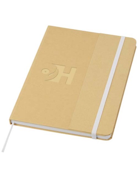 Blocco note formato A5 con copertina rigida di cartone riciclato Nelida