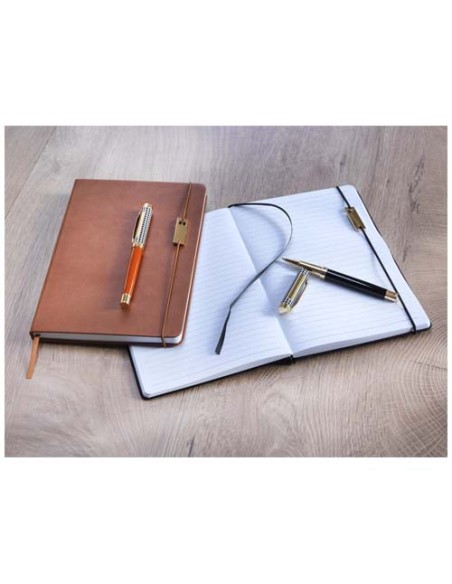 Set penne roller e blocco note in formato A5 Legato (inchiostro blu)