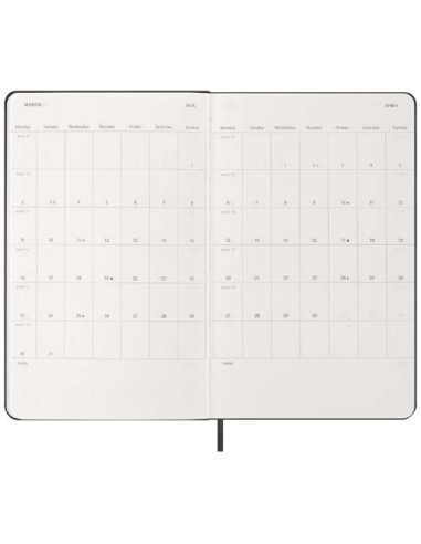 Agenda verticale 12 mesi formato L con copertina rigida Moleskine