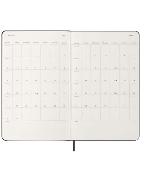 Agenda verticale 12 mesi formato L con copertina rigida Moleskine