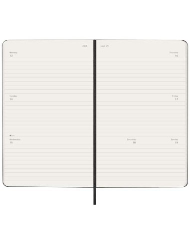 Agenda settimanale orizzontale 12 mesi formato L con copertina rigida Moleskine