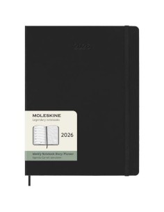 Agenda settimanale 12 mesi XL con copertina rigida Moleskine