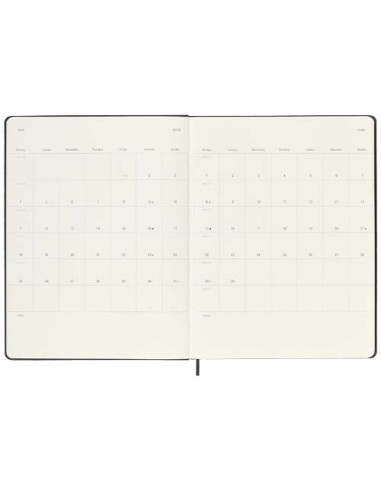 Agenda settimanale 12 mesi XL con copertina rigida Moleskine