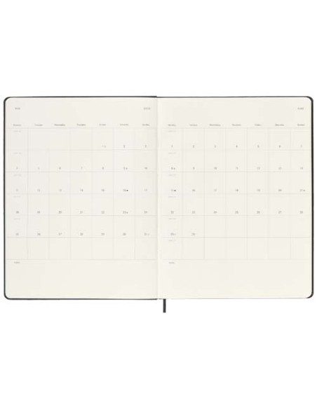 Agenda settimanale 12 mesi XL con copertina rigida Moleskine