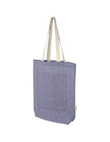 Tote bag in cotone riciclato da 150 g/m² con tasca frontale Pheebs - 9L