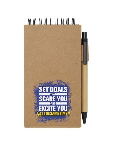 Blocchetto con foglietti adesivi e penna a sfera Flipper (inchiostro nero)