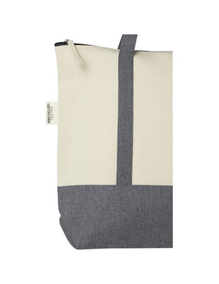 Tote bag in cotone riciclato da 320 g/m² con zip Repose - 10L