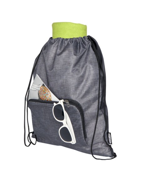 Borsa pieghevole con coulisse in materiale riciclato Ash - 7L