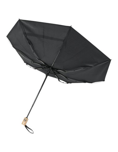 Ombrello pieghevole Bo da 21" ad apertura/chiusura automatica in PET riciclato