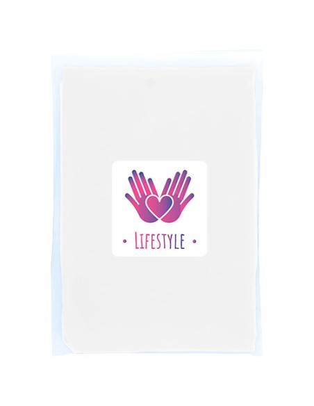 Poncho impermeabile monouso in materiale riciclato certificato GRS con custodia Mayan 