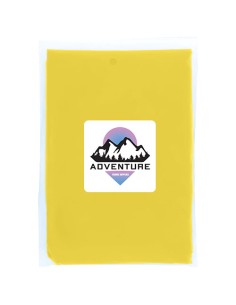 Poncho impermeabile monouso in materiale riciclato certificato GRS con custodia Mayan 