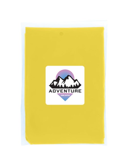 Poncho impermeabile monouso in materiale riciclato certificato GRS con custodia Mayan 
