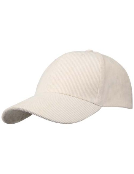 Cappellino a 6 pannelli in velluto a coste in tessuto riciclato da 280 g/m² Hutton