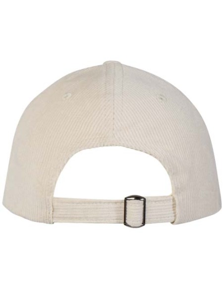 Cappellino a 6 pannelli in velluto a coste in tessuto riciclato da 280 g/m² Hutton