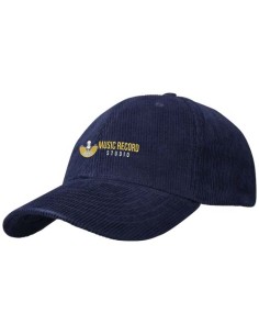 Cappellino a 6 pannelli in velluto a coste in tessuto riciclato da 280 g/m² Hutton