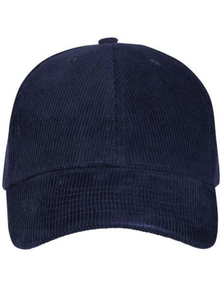 Cappellino a 6 pannelli in velluto a coste in tessuto riciclato da 280 g/m² Hutton