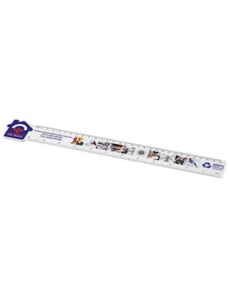 Righello da 30 cm in plastica riciclata a forma di casetta Tait