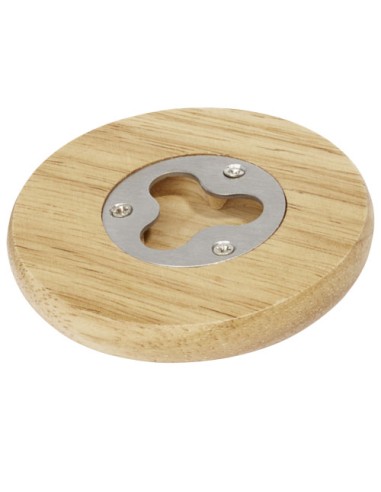 Sottobicchiere in legno con apribottiglie Scoll