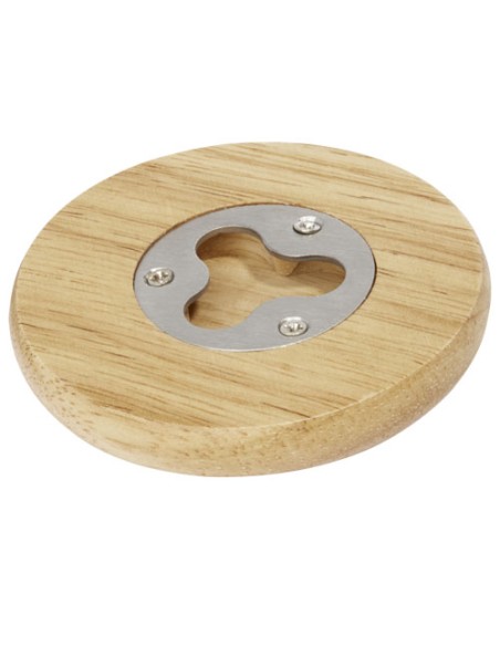 Sottobicchiere in legno con apribottiglie Scoll