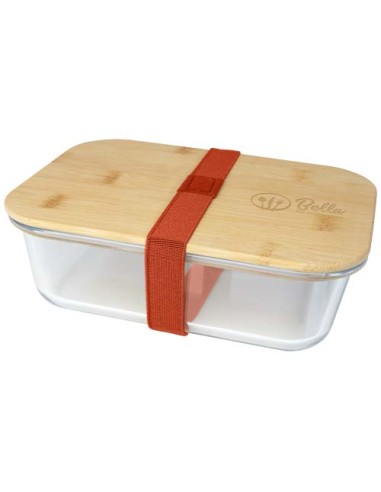 Contenitore per pranzo Roby di vetro con coperchio in bambù da 1000 ml