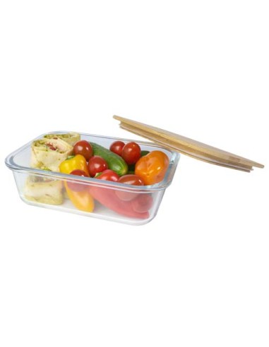 Contenitore per pranzo Roby di vetro con coperchio in bambù da 1000 ml